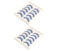 Hemobllo 10 Pairs Rhinestone False Lashes Sparkling Glittery Artificial Eyelashes for Stage Performance Model Makeup Latin Dance