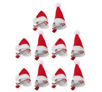 Hemobllo 10 Pcs Christmas Hair Clips with Alligator Clip Red Fabric Santa Hat Hair Accessories Decorative for Teens Christmas Party