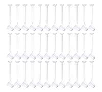 Hemobllo 100 Pairs Plastic Locking Earring Stoppers Replacement Caps for Earrings Simple Style and Chic Shape for DIY and Fashion Jewelry Designers