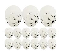 Hemobllo 100 Pcs Mini Artificial Bird Eggs (1 Inch) - White Speckled Foam Quail Eggs for Crafts - Fake Dummy for Easter Bonnet Decorations, Spring Wreaths, Nests & Vase Fillers