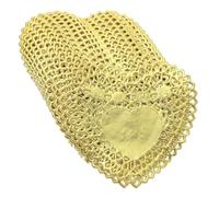 Hemobllo 100 Sheets Heart Doilies Paper Decorative Mini Heart Shape Doilies Food Safe for Valentine's Day and Family Gathering Table Decor