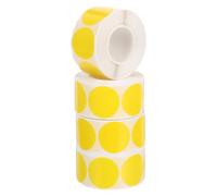Hemobllo 1000pcs Yellow Round Dot Labels Adhesive Color Coding Stickers Writable Paper Circle Labels Resistant to Wear and Tear for Price Stickers and Yard Sale