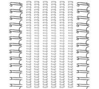 Hemobllo 100pcs 9.5mm Iron Loose-Leaf Binder Rings, 34-Hole Double Wire Coil Book Binding Rings for Notebook, Diary, Scrapbook Replacement Accessories for Office and School Use