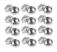 Hemobllo 100pcs Aluminum Tea Light Tins Empty Candle Mold Containers for DIY Candle Making Projects Easy to Seal Finger Safe Case for Creative Tealight Holders