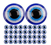 Hemobllo 100pcs Blue Resin Flatback Evil Eye Beads Half for Jewelry Making and Party Decorations Versatile Symbol of Protection and Luck Embellishment for DIY Crafts