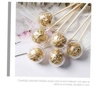 Hemobllo 100pcs Chocolate Bouquet DIY Holder with Natural Sticks Transparent Crystal Ball Wrappers for Candy Sweets and Chocolate Packaging for Valentines Day Birthday Bridal Shower Gifts
