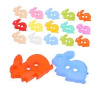 Hemobllo 100pcs Colored Bunny Sewing Buttons for Clothes and Bags Plastic Craft Buttons for DIY Projects Easy to Sew for Garments and Art Creations