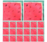 Hemobllo 100pcs Disposable Watermelon Slice Paper Napkins with Vibrant Fruit Print, Highly Absorbent and Cute Summer Themed Party Napkins for Festive Events and Outdoor Use
