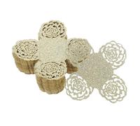 Hemobllo 100Pcs Gold Glitter Truffle Wrap Liners Hollow Rose Edge Decorative Chocolate Cups Mini Baking Cups for Wedding Party Candy Decoration and Dessert Table Centerpieces