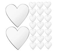 Hemobllo 100Pcs Heart Mirror for Wall Decor Self-Adhesive Acrylic Mirror Stickers DIY Crafts Scrapbooking Embellishments Home Decoration Happy Valentine's Day
