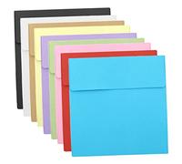 Hemobllo 100pcs Kraft Paper Blank Envelopes for Greeting Cards and Cash with Secure Bag Design, Small 10x10cm Decorative Paper Envelopes for Wedding Invitations and Birthday Cards