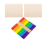 Hemobllo 100pcs Large Wooden Ice Pop Sticks for Crafting and Ice Cream Making, Round Shape, Not Easy to Break, to Hands-on Ability and Creating Models