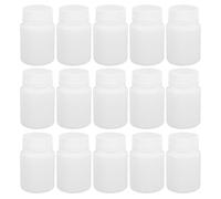 Hemobllo 100pcs Mini Portable Pill Bottles 50ml White Pe Plastic Storage Jars with Airtight Screw Caps for Supplements and Vitamins, Waterproof and Easy Identification, for Travel and Daily