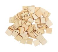 Hemobllo 100Pcs Natural Unfinished Wooden Square Cutouts DIY Craft Pieces for Painting Home Decor Art Projects Creativity and Handmade Wedding Accessories