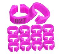 Hemobllo 100pcs Plastic Numbered Pigeon Leg Rings Identification Bands for Pigeons Chicken Quails Farm Marker Tools