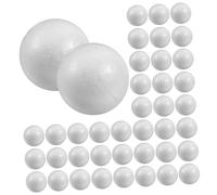Hemobllo 100pcs Solid Polystyrene Balls Round Spheres for DIY Crafting Wedding Party Decorations Christmas Ornaments Molecular Models