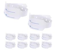 Hemobllo 100pcs White Adult Size Hospital Identification Wristbands Medical PVC Patient Id Bracelets for Healthcare and Nursing Use