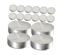 Hemobllo 100pcs White Scented Tea Light Candles Aromatherapy Round Tealights for Wedding Romantic Dinner Parties Smokeless Relaxing Atmosphere