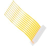 Hemobllo 100pcs Yellow Mesh Produce Bags White Label, 40cm Reusable Vegetable and Fruit Storage Nets for Fresh Produce, Onion, Garlic, Suitable for Refrigerator and Grocery Organization