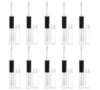 Hemobllo 10pcs 4ml Double End Empty Lipstick Bottles with Rubber Stoppers Plastic Cosmetic Vials for Making Lip Gloss Samples and Eyebrow Liquid Suitable for Daily Use and DIY