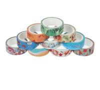 Hemobllo 10pcs Beach Shell Ice Cream Washi Tape Rolls 5m Self-adhesive Decorative Scrapbook Tape for DIY Crafts Journaling and Wrapping