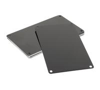 Hemobllo 10Pcs Black Aluminum Blank Name Plates 3.93X2.36In DIY Engraved Wall Mount Signs for Office Business Metal Plaques