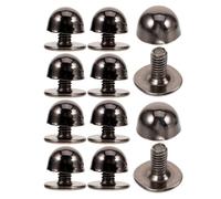 Hemobllo 10pcs Black Zinc Alloy round Rivets for Punk Craft and Clothing | Retro Vintage Style, Beginner-friendly Install, Smooth Polished Finish, for Backpacks, Necklace, Fashion Upcycling