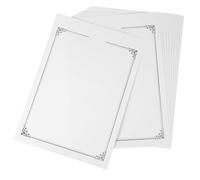 Hemobllo 10pcs Blank Certificate Paper with Silver Foil Border for Academic Achievements and Training Institutions, Sturdy Diploma Cardstock Paper for Longterm Preservation and Versatile