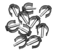 Hemobllo 10pcs C-Shape Cane Crutch Clamp Clips for Walker Frame Replacement, Black 22mm Tube Diameter with 28mm Pin Length, Folding Walking Stick Holder Accessories for Elderly Mobility Aid