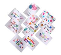Hemobllo 10pcs Creative Birthday Cards for Design Greeting and Blessing Cards for Birthday Parties to Impress Friends and Loved Ones
