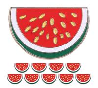 Hemobllo 10pcs Cute Watermelon Brooch Pin for Dresses and Coats, Lightweight Metal Cartoon Fruit-shaped Badge Delicate Detailing, Summer School Accessory