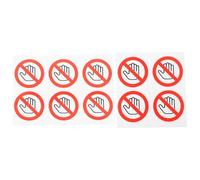 Hemobllo 10pcs Dont Touch Stickers Self Adhesive Vinyl Please Do Not Touch Sticker Good Viscosity Red Sign Labels for Equipment Factory and Warehouse Safety