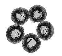 Hemobllo 10pcs Elastic Hair Nets for Women Ballet Buns, Black Nylon and Polyester Mesh Hair Snoods, Maintain Clean Tidy Appearance, Sturdy and Not Easy to Tear, for Dance and Face Washing