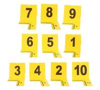 Hemobllo 10pcs Forensic Evidence Identification Placards with Scale Rulers, Yellow Plastic Crime Scene Markers for Accurate Documentation and Easy to Use Design, for Detective Games