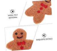 Hemobllo 10Pcs Handmade Felt Gingerbread Man Pendants Decorative DIY Craft Accessories for Christmas Party Holiday Festival Wall Decorations