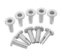 Hemobllo 10pcs Metal Caster Stem Sleeves Insert Mount Kits for Changing Table Wheels Dry Caster Grip Sockets for Wood Furniture Legs Replacement Wheel Sockets