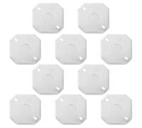 Hemobllo 10pcs Metal Octagon Electrical Junction Box Cover Plates with Large Knockout, Flat Blank Metal Cover for Residential and Commercial Wiring, Includes 20 Screws for Secure