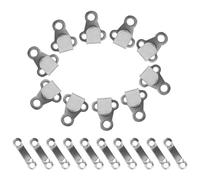 Hemobllo 10pcs Metal Sewing Hooks and Eyes Pants Closure Set, Silver White Garments Accessories for Skirts Dresses Waist Fastening, Clothing Hook and Eye Sewing Notions for DIY Crafts