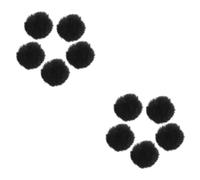 Hemobllo 10pcs Microphone Cover for Lavalier Microphones Black Windproof Mic Cover for Tie Sweater Use