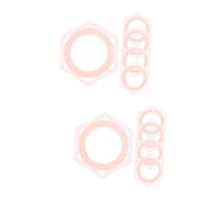Hemobllo 10pcs Microphone Protection Rings Anti-fall Six-corner Night Glow Rings for Wired Microphones Durable and Lightweight Ktv Supplies Prevents Rolling and Extends