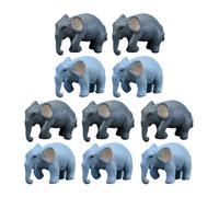 Hemobllo 10pcs Miniature Elephant Figurines Decorative Pvc Small Plastic Animals Realistic Shape with Fine Workmanship for DIY Micro-landscapes and Bedtime Storytelling