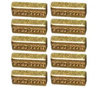 Hemobllo 10pcs Miniature Gold Bars Model Set for Dollhouse Accessories, Tiny House Scene Decor, Realistic Mini Gold Brick Ornaments for Dollhouse Photography and Display
