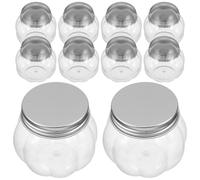 Hemobllo 10pcs Ml Plastic Pumpkin Milk Tea Cup with High Transparency Design and Spillproof Lid for Quickserve Scenarios and Tea Houses, Reusable Drink Container for Beverages