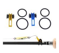 Hemobllo 10pcs Outdoor Fishing Rod Bait Hooks Set, Small Colorful Plastic Ring Hooks with Mixed Sizes #3#4, Suitable for Trout and Carp Fishing Accessories Random Color