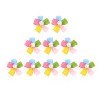 Hemobllo 10pcs Pet Hair Clips for Dogs and Cats Lightweight Polyester Five-petal Flower Design Creative Hair Accessories Suitable for Daily Life and Big Events