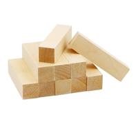Hemobllo 10pcs Pine Wood Carving Blocks Set Rectangular DIY Whittling Woodcrafts for Beginners and Art Projects