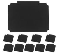 Hemobllo 10pcs Removable Basket Clip-on Labels Matte Black Square Notch Storage Bin Label Holders Erasable Chalkboard Price Tag Clips for Organizing Cubes and Office Supplies