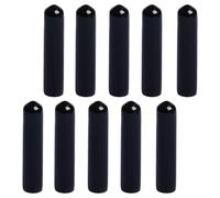 Hemobllo 10pcs Rubber Pourer Covers for Liquor Bottles, Lightweight and Portable Bottle Pourer Caps, Suitable for Bar Bartenders and Wineries, Black Long Rubber Spout Covers
