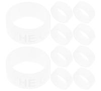Hemobllo 10pcs Silicone Drumstick Rings Glow the Dark Drum Accessories Non-slip Practice Tips White for Drumming