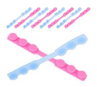 Hemobllo 10pcs Silicone Mask Extender Straps for Ear Relief and Adjustable Fit, Reusable Ear Buckles for Comfortable Mask Wearing at Travel and Office